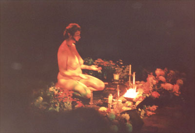 Annie Sprinkle post her orgasm ritual