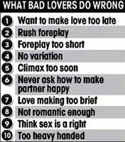 What bad lovers do wrong. 