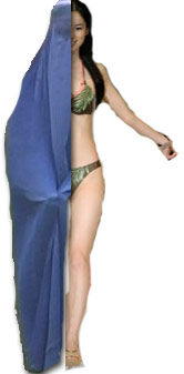 Burka bikini mashup