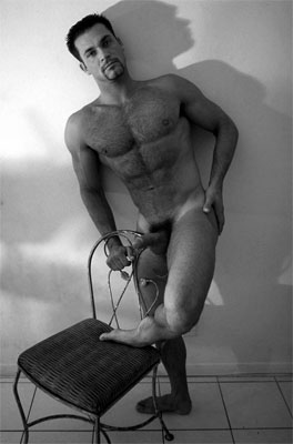 Cute black and white beard and chest hair