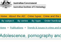 Report into teens and porn - harm?