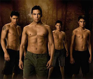 Buff shirtless guys in New Moon