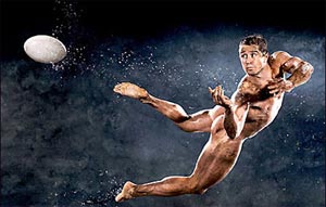 Nude Rugby player