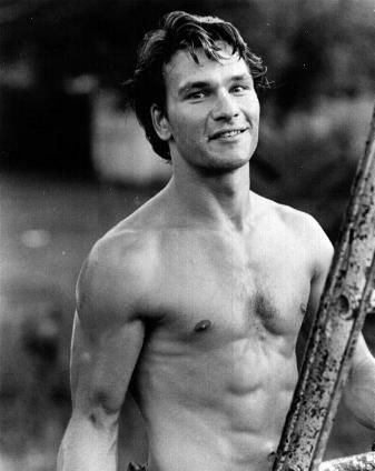 Patrick Swayze without a shirt